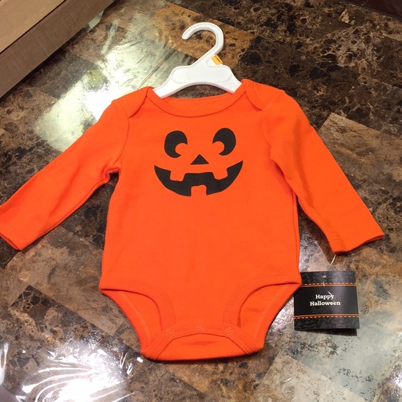 NEW baby pumpkin costume onesie Halloween 3-6 mos. - Picture 4 of 12